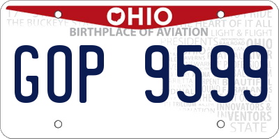 OH license plate GOP9599