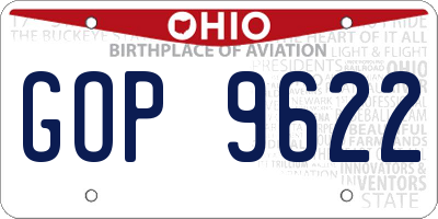 OH license plate GOP9622