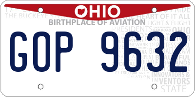 OH license plate GOP9632