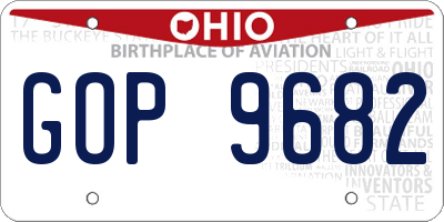 OH license plate GOP9682