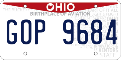 OH license plate GOP9684