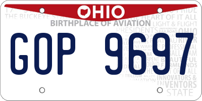OH license plate GOP9697