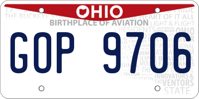 OH license plate GOP9706