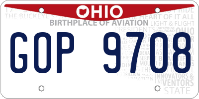OH license plate GOP9708