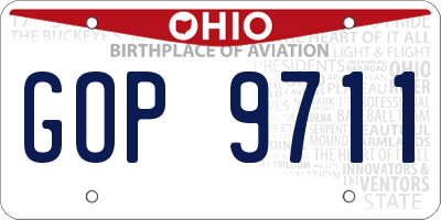 OH license plate GOP9711