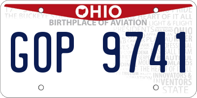 OH license plate GOP9741