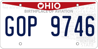 OH license plate GOP9746