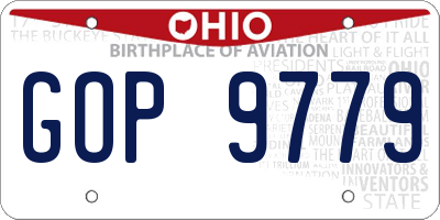 OH license plate GOP9779