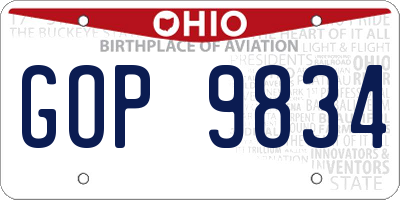 OH license plate GOP9834