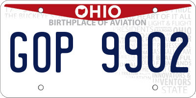 OH license plate GOP9902