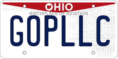 OH license plate GOPLLC