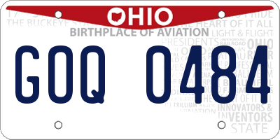 OH license plate GOQ0484
