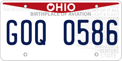 OH license plate GOQ0586