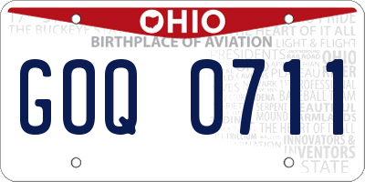 OH license plate GOQ0711