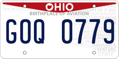 OH license plate GOQ0779
