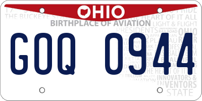 OH license plate GOQ0944