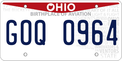 OH license plate GOQ0964