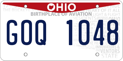 OH license plate GOQ1048