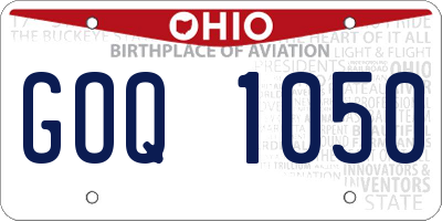 OH license plate GOQ1050