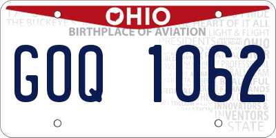 OH license plate GOQ1062