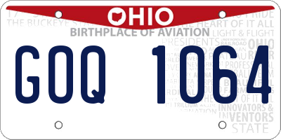 OH license plate GOQ1064