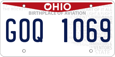 OH license plate GOQ1069