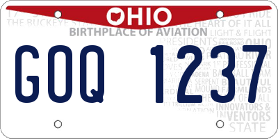 OH license plate GOQ1237