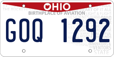 OH license plate GOQ1292