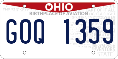 OH license plate GOQ1359