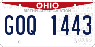 OH license plate GOQ1443