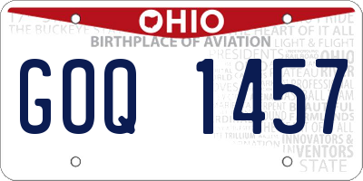 OH license plate GOQ1457