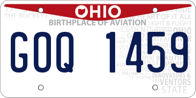 OH license plate GOQ1459