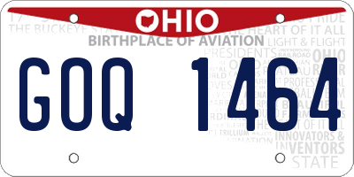 OH license plate GOQ1464