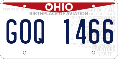 OH license plate GOQ1466