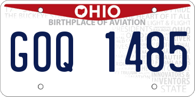 OH license plate GOQ1485