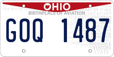 OH license plate GOQ1487