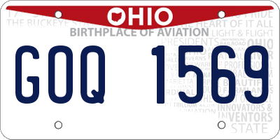 OH license plate GOQ1569