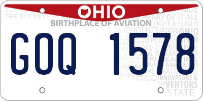 OH license plate GOQ1578