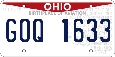 OH license plate GOQ1633