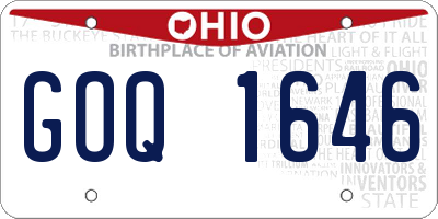 OH license plate GOQ1646