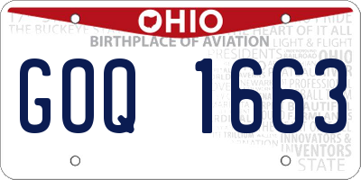 OH license plate GOQ1663