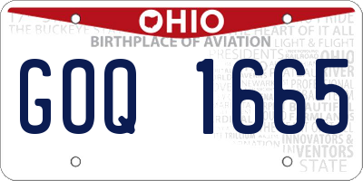 OH license plate GOQ1665