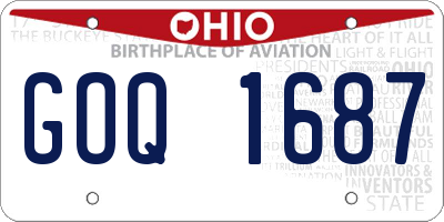 OH license plate GOQ1687