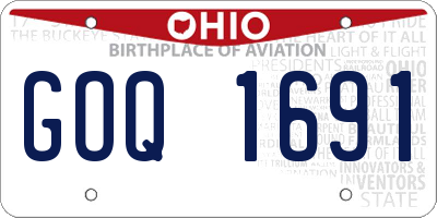 OH license plate GOQ1691
