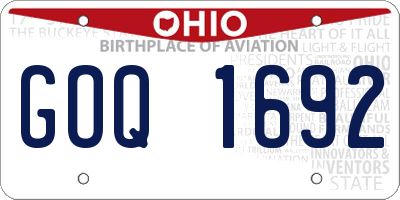 OH license plate GOQ1692