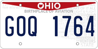 OH license plate GOQ1764