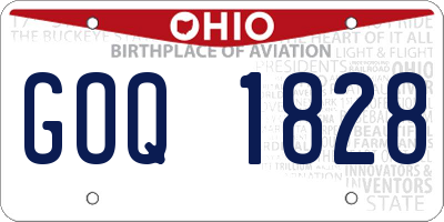 OH license plate GOQ1828