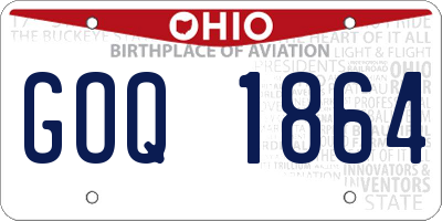 OH license plate GOQ1864