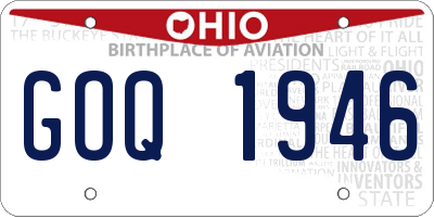 OH license plate GOQ1946