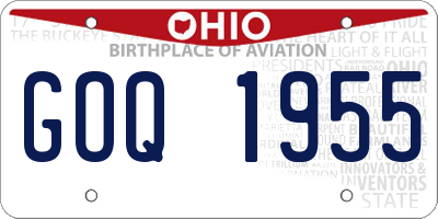 OH license plate GOQ1955